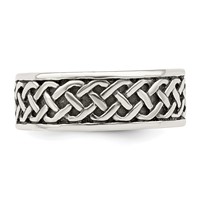 Sterling Silver Weave Design Ring view 4