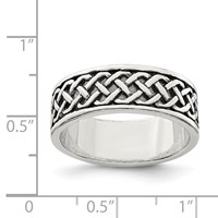 Sterling Silver Weave Design Ring view 3