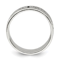 Sterling Silver Cross & Weave Design Ring view 2