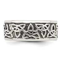 Sterling Silver Antiqued Celtic Knot Ring view 4