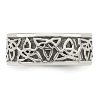 Sterling Silver Antiqued Celtic Knot Ring view 5