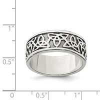 Sterling Silver Antiqued Celtic Knot Ring view 3
