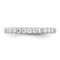 Sterling Silver Rhodium-plated CZ Ring view 4