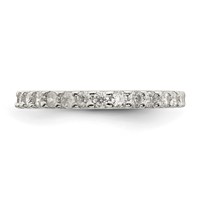 Sterling Silver Rhodium-plated CZ Ring view 5