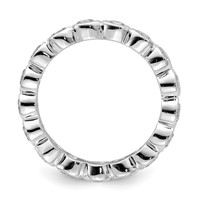 Sterling Silver CZ Band view 2