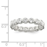Sterling Silver CZ Band view 3