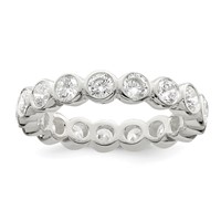 Sterling Silver CZ Band view 1