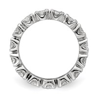 Sterling Silver Rhodium-plated CZ Eternity Ring view 2