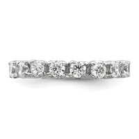 Sterling Silver Rhodium-plated CZ Eternity Ring view 4