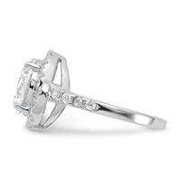 Sterling Silver Rhodium-plated CZ Ring view 4