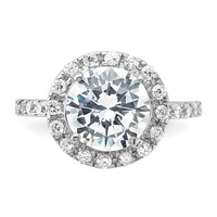 Sterling Silver Rhodium-plated CZ Ring view 5