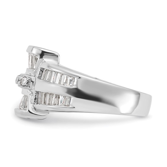 Sterling Silver Fancy CZ Ring