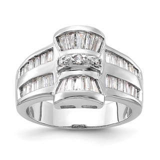 Sterling Silver Fancy CZ Ring