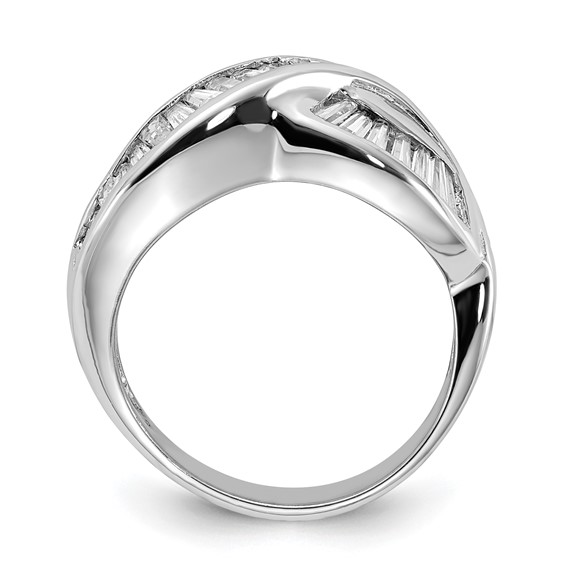 Sterling Silver Polished CZ Ring