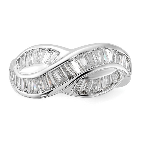 Sterling Silver Polished CZ Ring