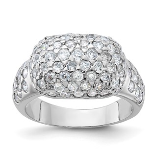 Sterling Silver CZ Pavé Ring