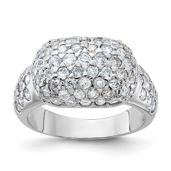 Sterling Silver CZ Pavé Ring