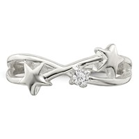 Sterling Silver CZ Star Ring view 5