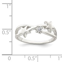 Sterling Silver CZ Star Ring view 4