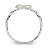 Sterling Silver CZ Bow Ring view 2