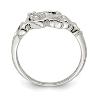 Sterling Silver CZ Heart Ring view 2