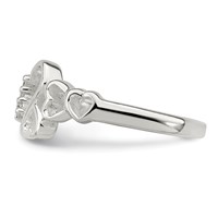Sterling Silver CZ Heart Ring view 3