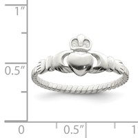 Sterling Silver Claddagh Ring view 3