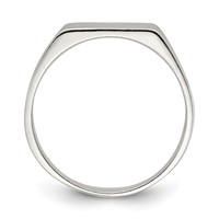 Sterling Silver 9x11mm Solid Back Signet Ring view 2