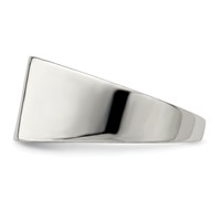 Sterling Silver 9x11mm Solid Back Signet Ring view 4
