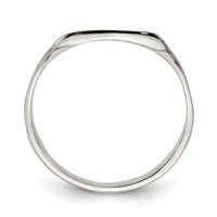 Sterling Silver 11x14mm Solid Back Signet Ring view 2