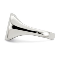 Sterling Silver 11x14mm Solid Back Signet Ring view 4