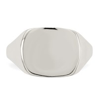 Sterling Silver 11x14mm Solid Back Signet Ring view 5