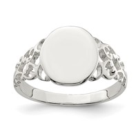 Sterling Silver Signet Ring view 1