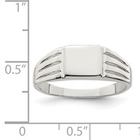Sterling Silver Signet Ring view 3