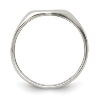 Sterling Silver Heart Signet Ring view 2