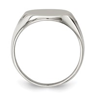 Sterling Silver 17x13mm Closed Back Signet Ring view 2