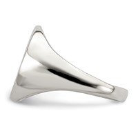 Sterling Silver 17x13mm Closed Back Signet Ring view 3