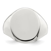 Sterling Silver 17x13mm Closed Back Signet Ring view 5