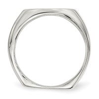 Sterling Silver 18x 14mm Open Back Signet Ring view 2