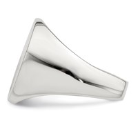 Sterling Silver 18x 14mm Open Back Signet Ring view 3