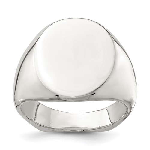 Sterling Silver 18x 14mm Open Back Signet Ring