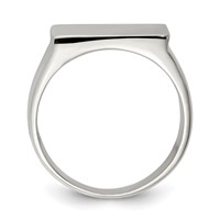 Sterling Silver 19x16mm Closed Back Signet Ring view 2