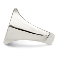 Sterling Silver 19x16mm Closed Back Signet Ring view 3