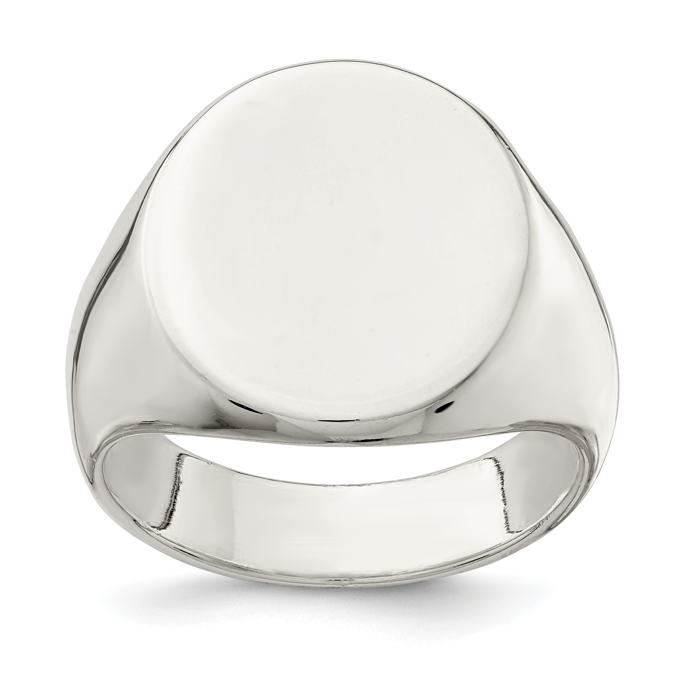 Sterling Silver 19x16mm Closed Back Signet Ring (QR2442-10)