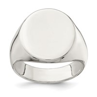 Sterling Silver 19x16mm Closed Back Signet Ring view 1