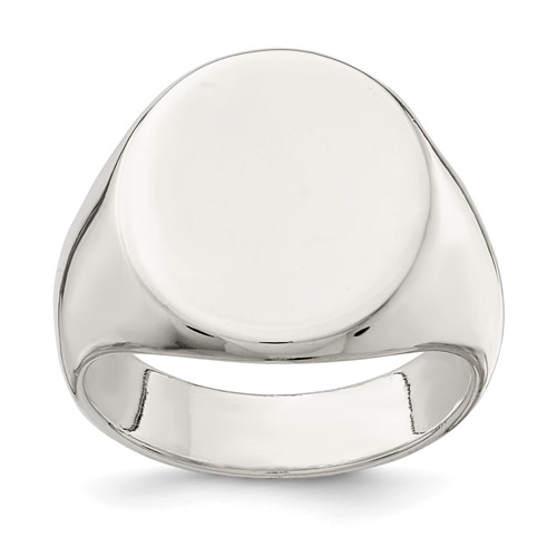 Sterling Silver 19x 16mm Closed Back Signet Ring