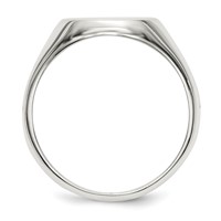 Sterling Silver 15x 12mm Closed Back Signet Ring view 2