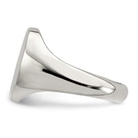 Sterling Silver 15x 12mm Closed Back Signet Ring view 3