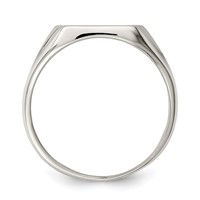 Sterling Silver 12x 12mm Closed Back Signet Ring view 2