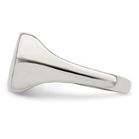 Sterling Silver 12x 12mm Closed Back Signet Ring view 3